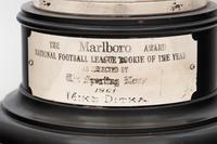 Mike Ditka's 1961 Marlboro Award NFL Rookie of the Year Trophy Formerly Displayed at Mike Ditka's Restaurant