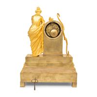 An Empire Gilt Bronze Mantel Clock