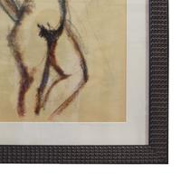 A Framed Pastel Figural Drawing 31.5" W x .5" D x 26.25" H — United States, 20th Century