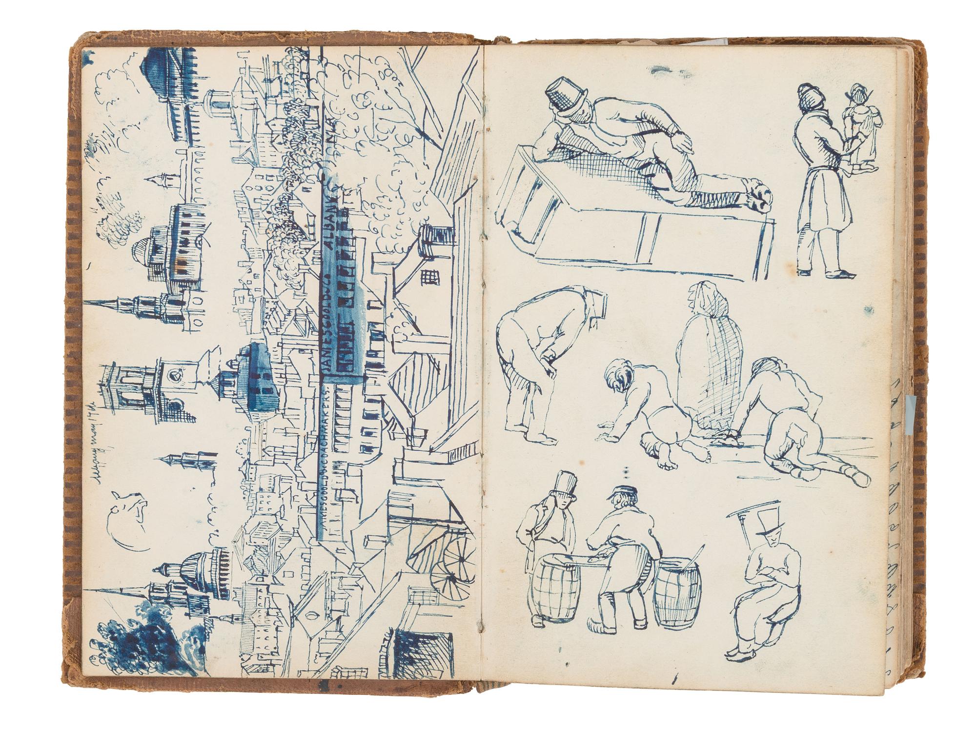 [EARLY PHOTOGRAPHY]. Manuscript diary of an itinerant portraiture artist, phrenology enthusiast, and daguerreotype experimentalist, documenting his daily endeavors in New York City and Albany. 1840.