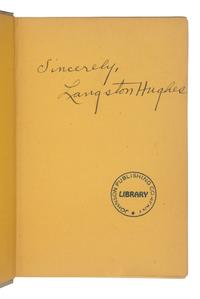 [AFRICAN-AMERICAN LITERATURE]. HUGHES, Langston (1902-1967). A group of 5 works, comprising: