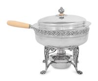 A Tiffany & Co. Silver Chafing Dish on Stand