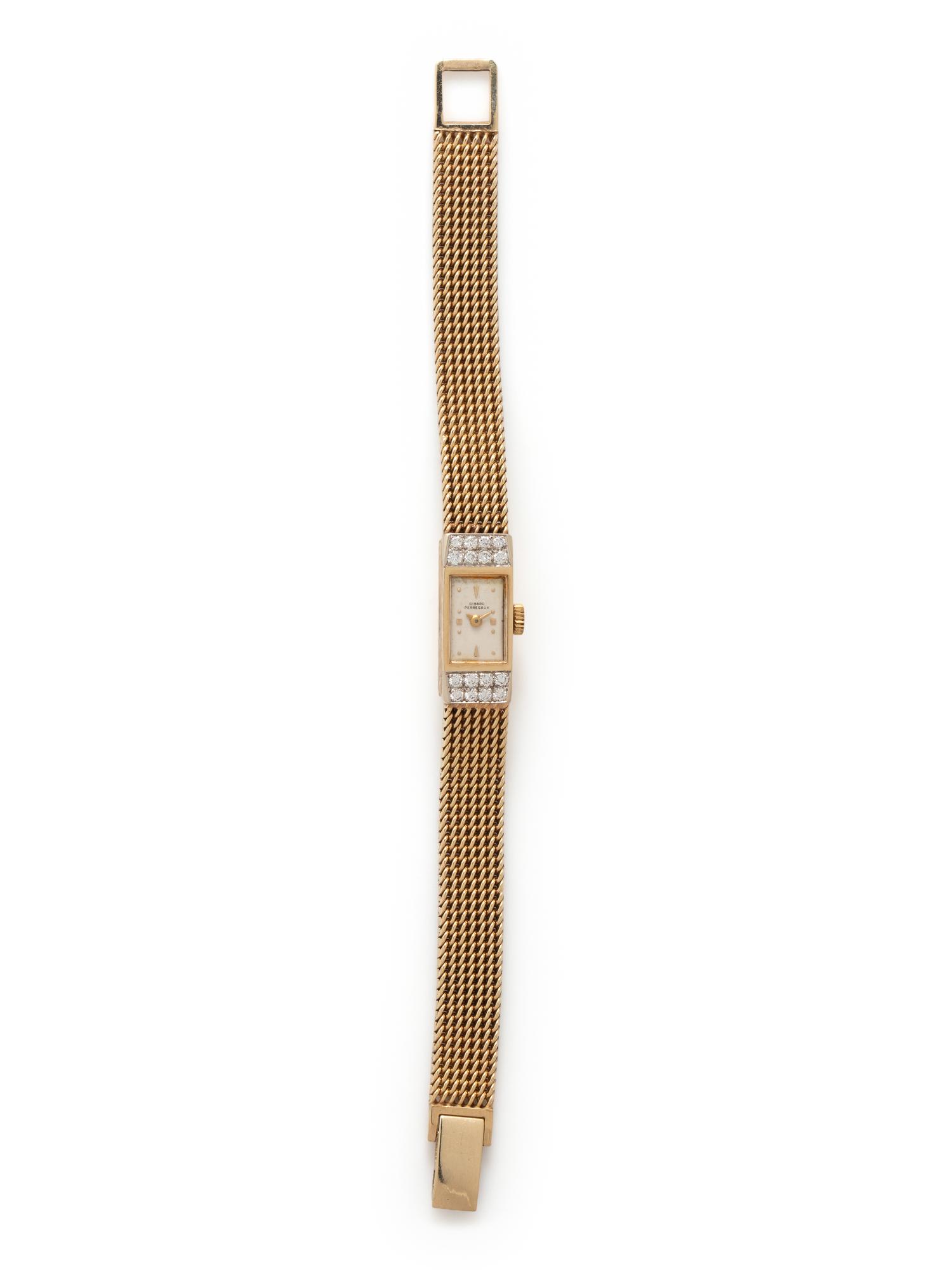 GERARD PERREGAUX, 14K YELLOW GOLD AND DIAMOND WATCH