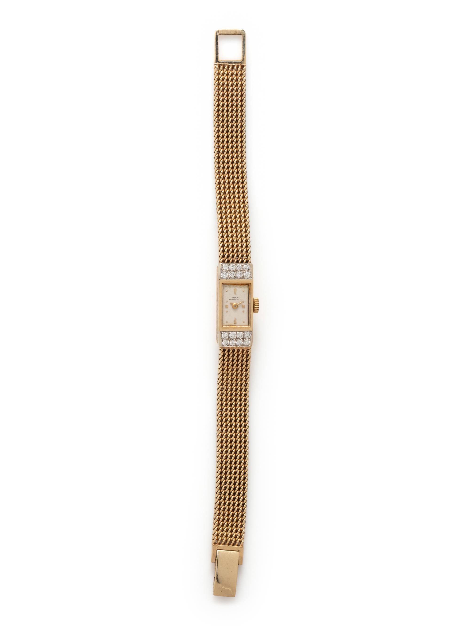 GERARD PERREGAUX, 14K YELLOW GOLD AND DIAMOND WATCH
