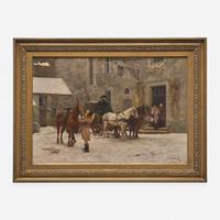 Charles Edouard Edmond Delort (French, 1841–1895) The Arrival of the Coach