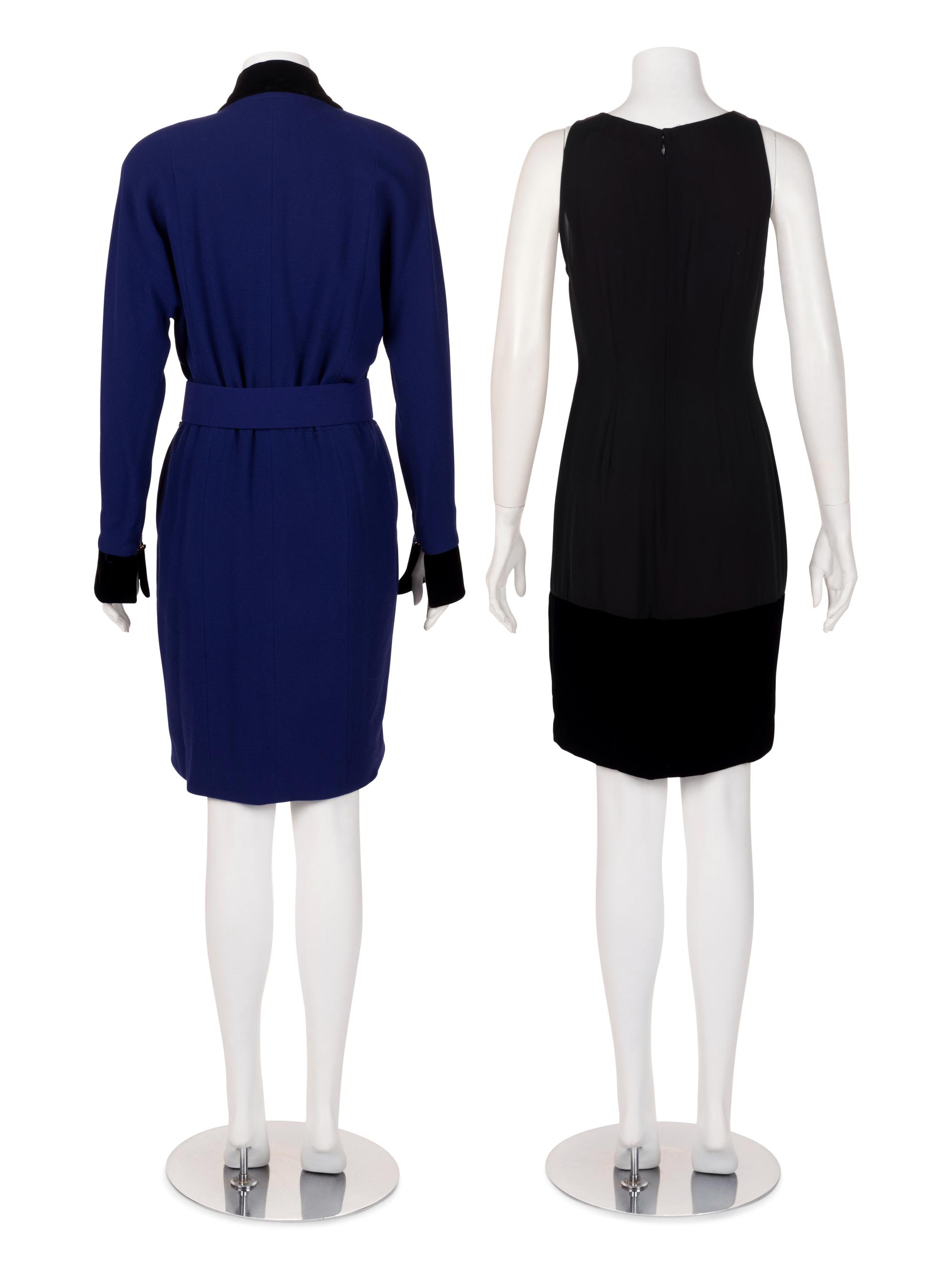 Chanel Wool Wrap Dress with Slip and Belt, 1980s