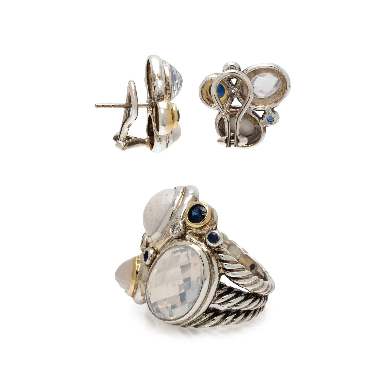 DAVID YURMAN, MULTIGEM AND DIAMOND 'MOSIAC' SET