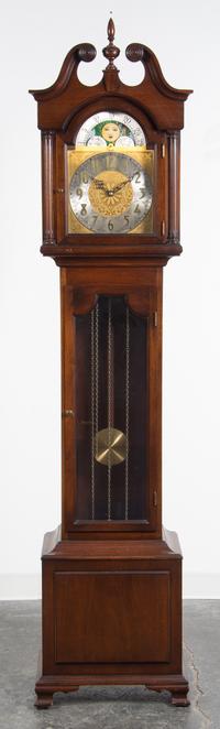 An American Mahogany Tall Case Clock — COLONIAL MFG. CO., SECOND HALF 20TH CENTURY
