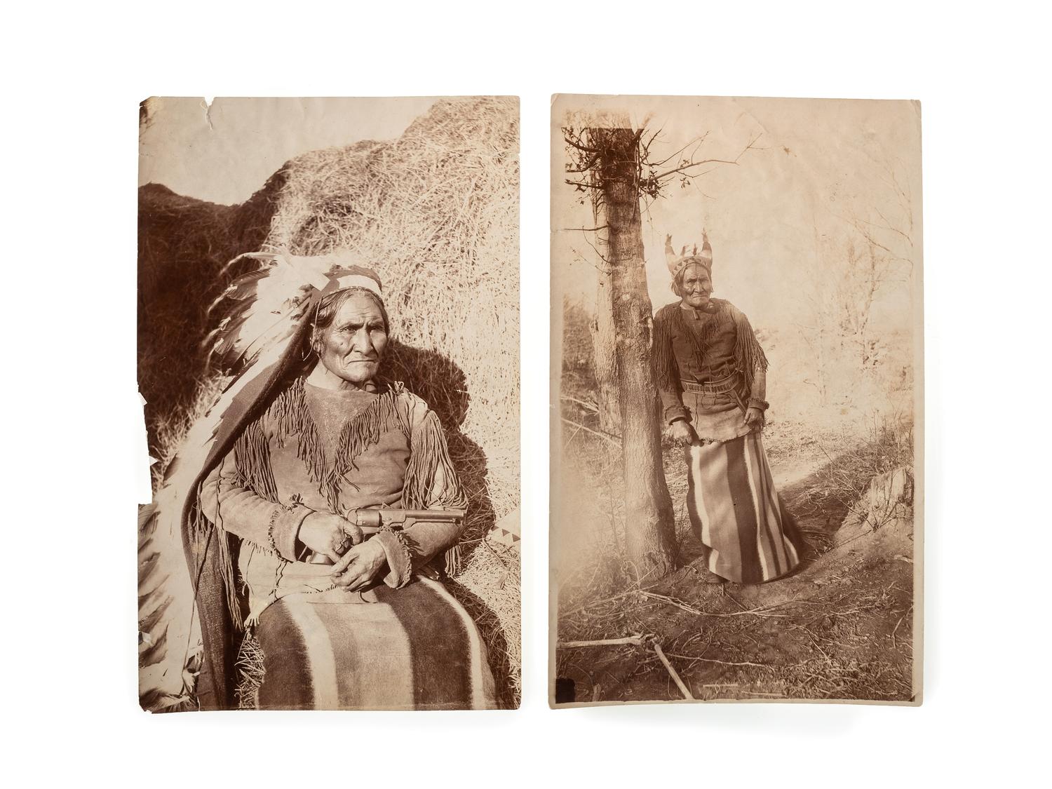Two Scarce Photographs of Geronimo (1829-1909)