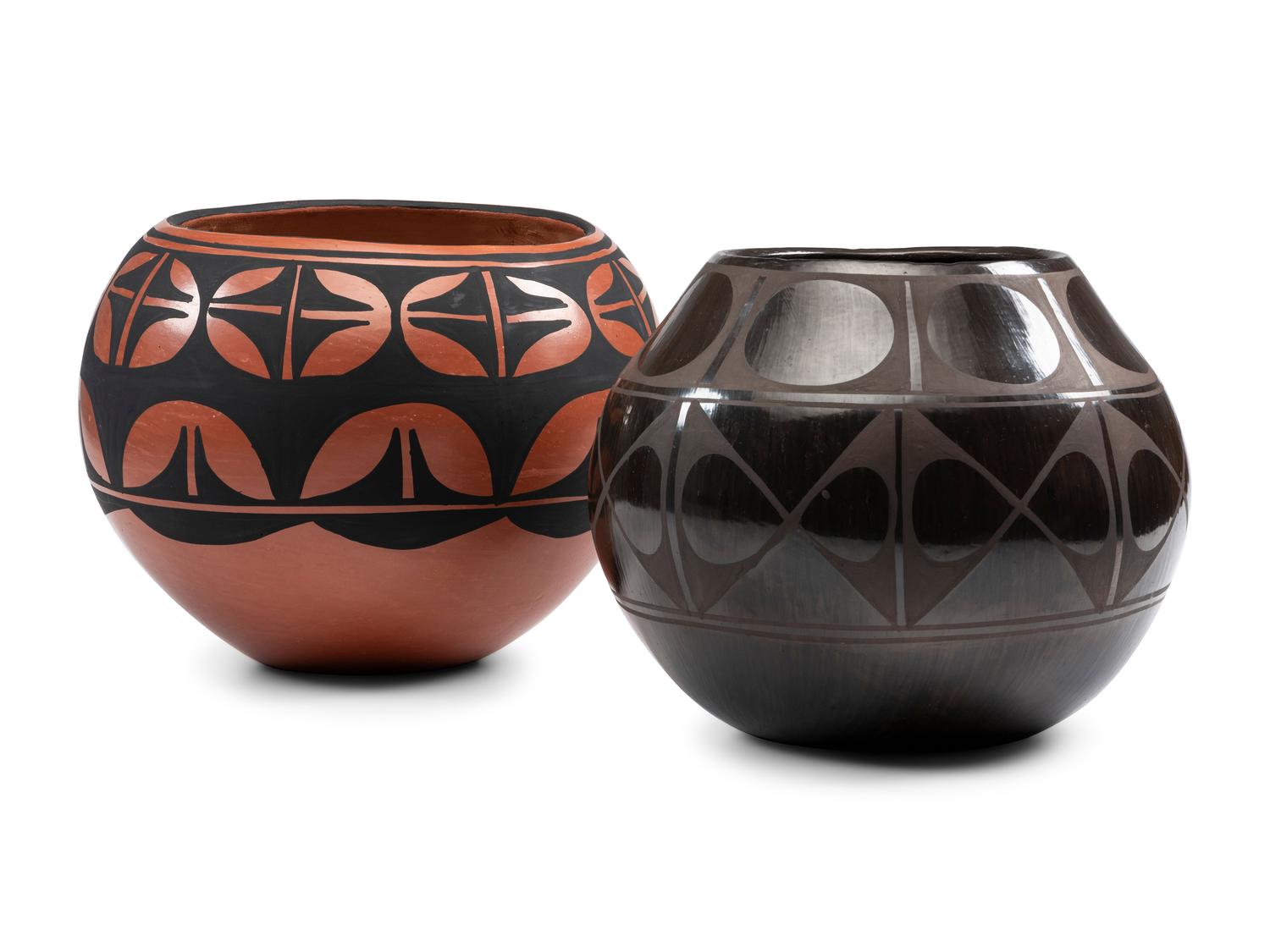 Pottery Bowls, with Traditional Designs