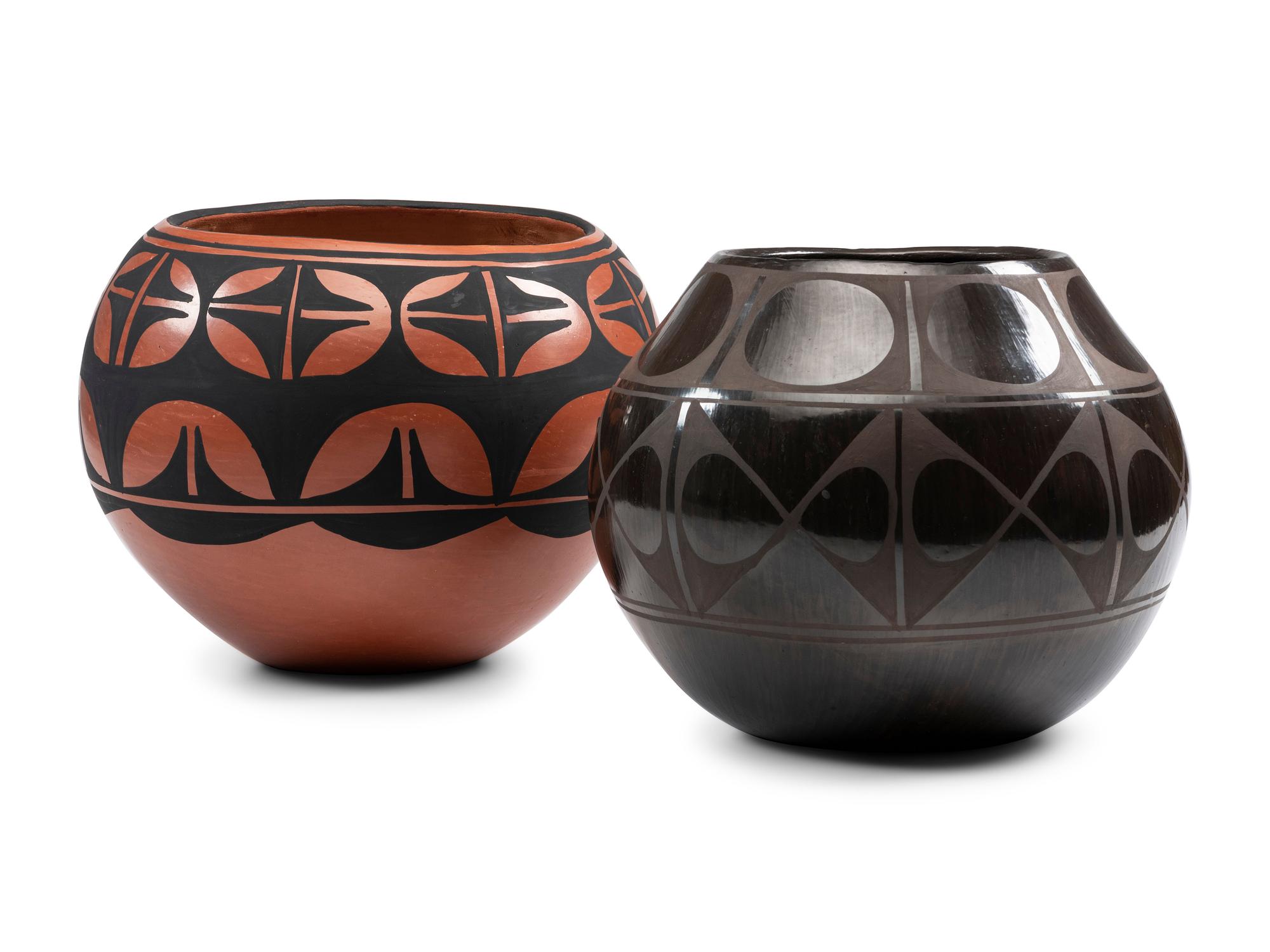 Pottery Bowls, with Traditional Designs