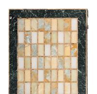 A Patinated Cast Iron and Specimen Marble-Top Table