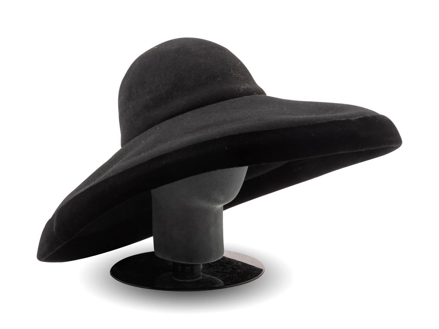 12 Assorted Hats and a Pair of Feathered Cuffs, 1970-2000s