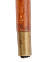 A Brass Mounted Two-Draw Telescope Gadget Cane