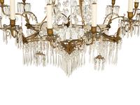 A Baltic Gilt Bronze and Cut Glass Chandelier