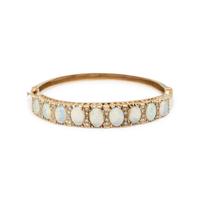 OPAL AND DIAMOND BANGLE BRACELET