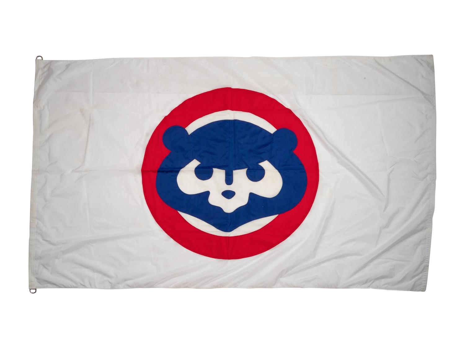 A Chicago Cubs Flag Flown at Wrigley Field Collected by Former Chicago Cubs Wrigley Field Head Scorekeeper,