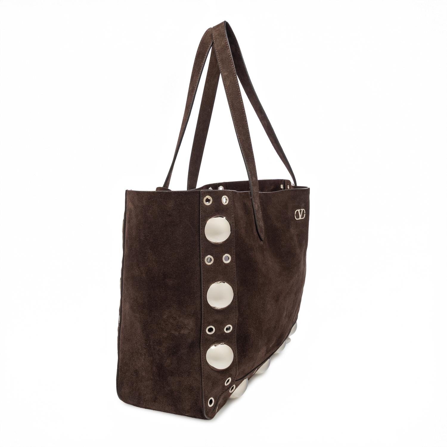 VALENTINO, NELLCOTE STUDDED SUEDE TOTE