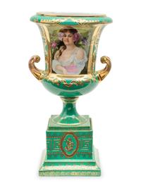 A Vienna Style Porcelain Urn
