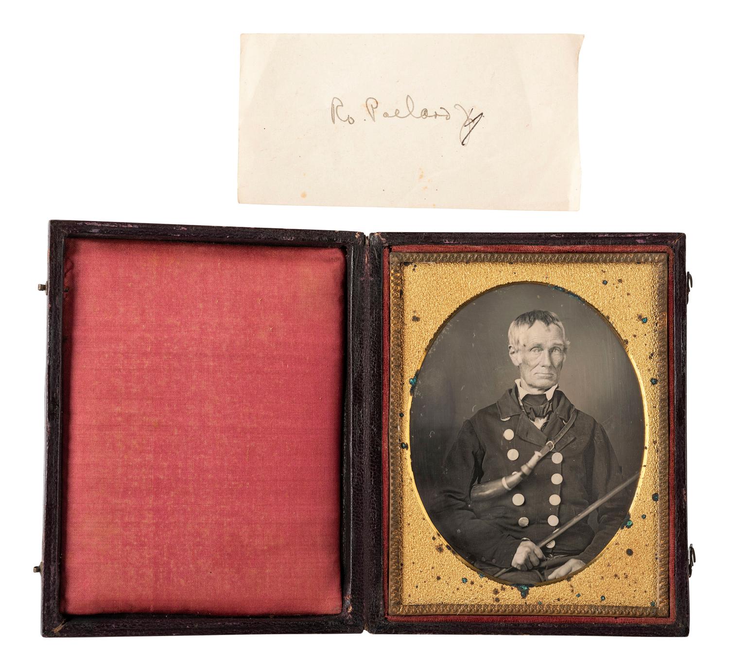 [EARLY PHOTOGRAPHY]. Quarter plate daguerreotype of Robert Pollard of King William County, VA.