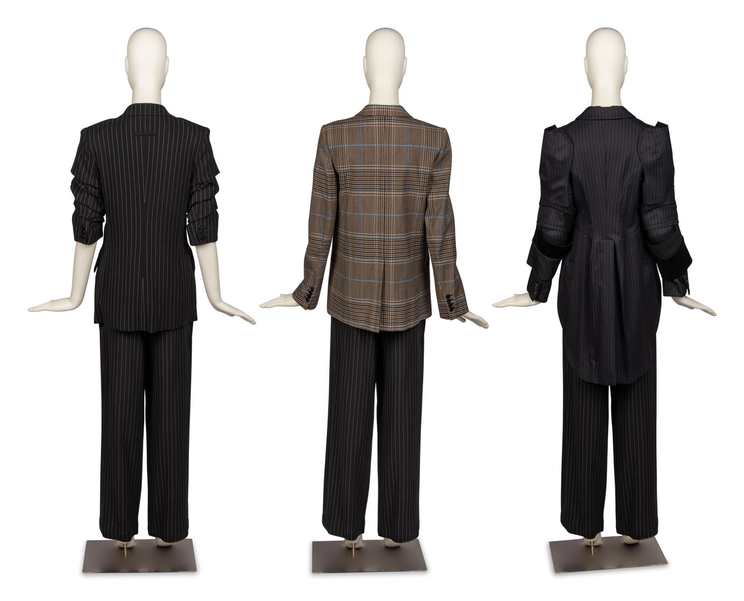 Comme des Garçons Jacket, Givenchy Jacket, and Jean Paul Gaultier Pinstripe Suit