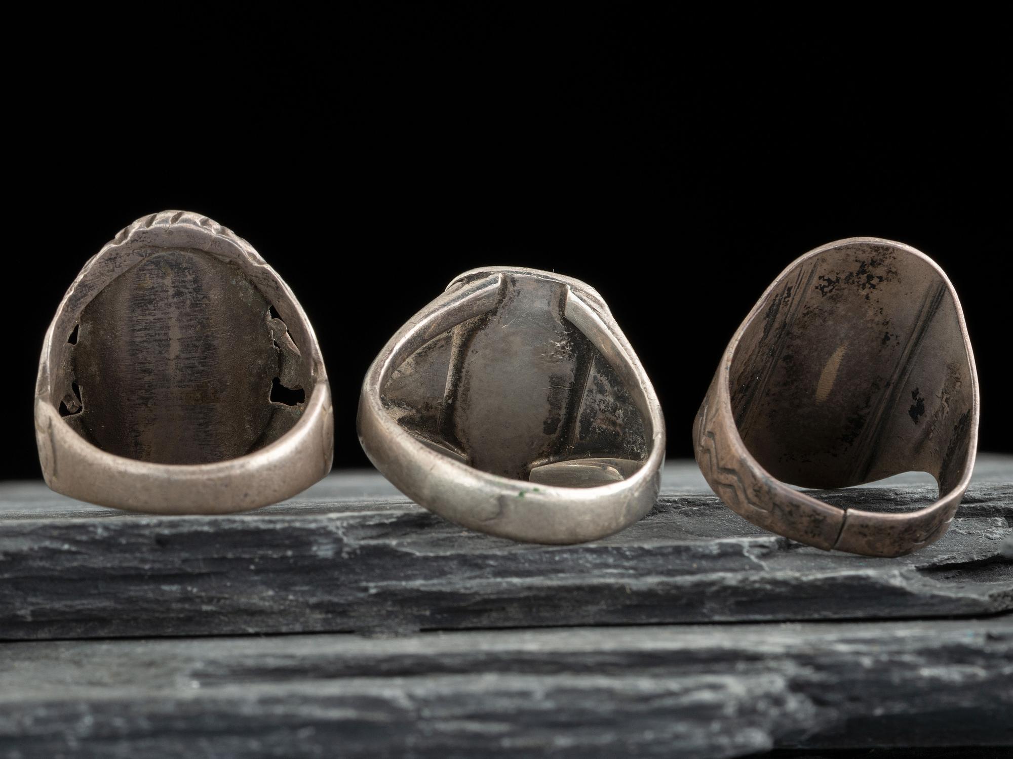 Navajo and Southwestern-style Silver and Turquoise Rings