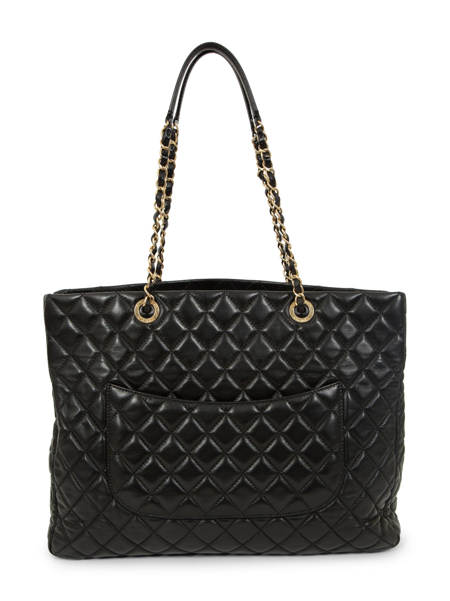 Chanel Quilted Black Leather Tote, 2013