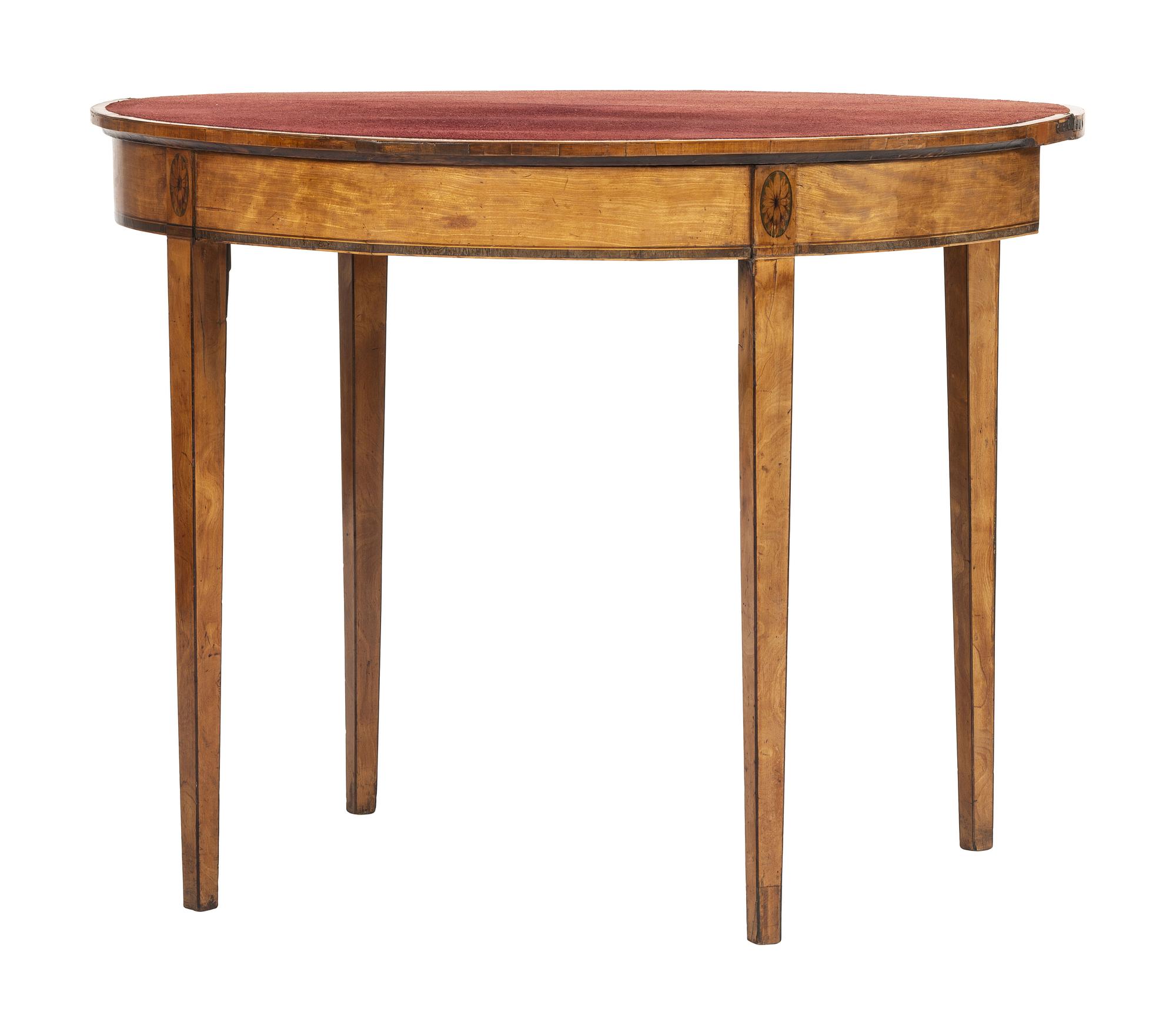 A George III Elmwood Flip-Top Game Table