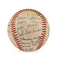 A 1946 Cincinnati Reds Team Signed Autograph Baseball