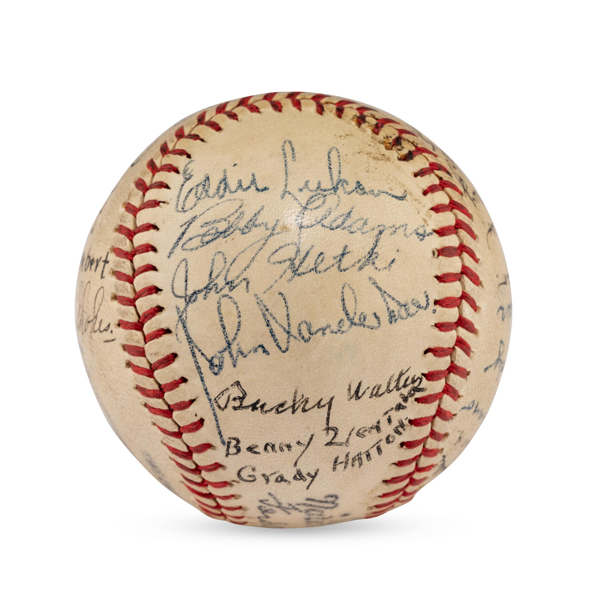 A 1946 Cincinnati Reds Team Signed Autograph Baseball
