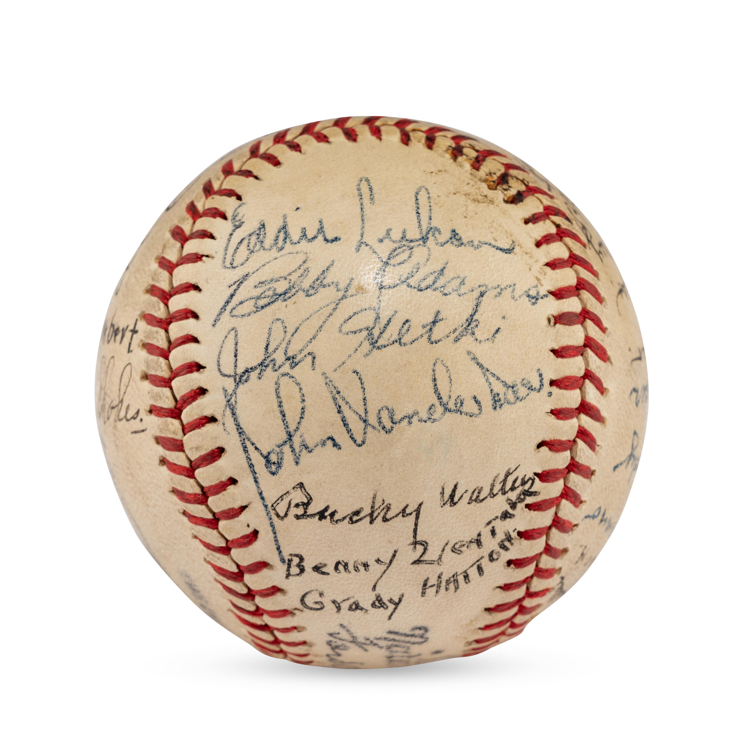 A 1946 Cincinnati Reds Team Signed Autograph Baseball
