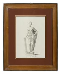 A Set of Four Prints of Antique Statues published by Antonio Maria Zanetti (1706-1778)]. From Delle Antiche Statue Greche e Romane che nell'Antisala della Libreria di San Marco, Venice,1740-1743 sight: 16 x 11 1/4 inches. framed: 25 3/4 x 21 inches.