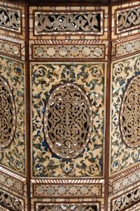 A Pair of Moorish Style Marquetry Decagonal Side Tables