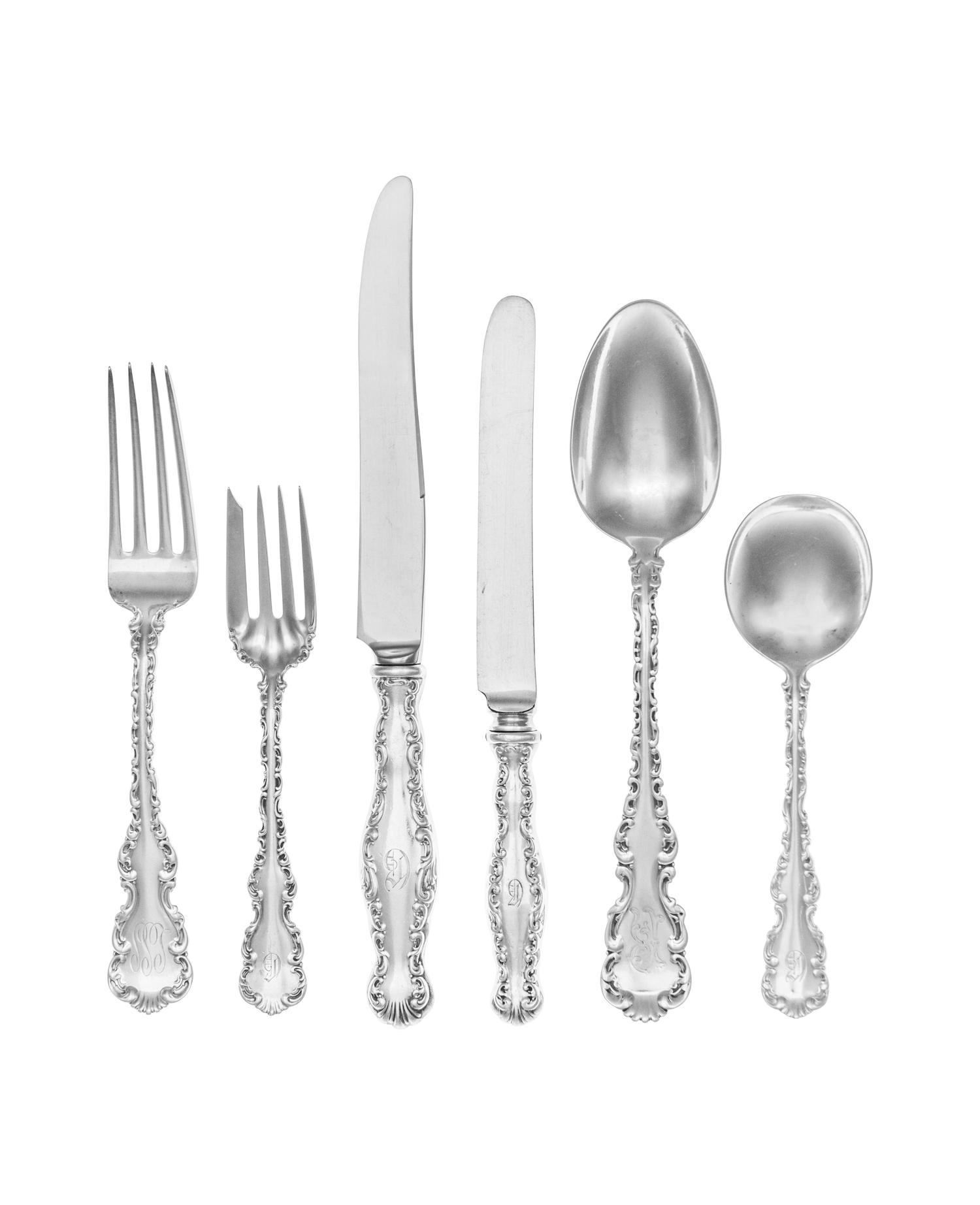 An American Silver Flatware Service