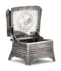 A Pair of Russian Silver Throne Salts