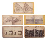 [WESTERN AMERICANA] 6 stereoviews of the American west, incl. cowboys, locomotives, and landscapes.
