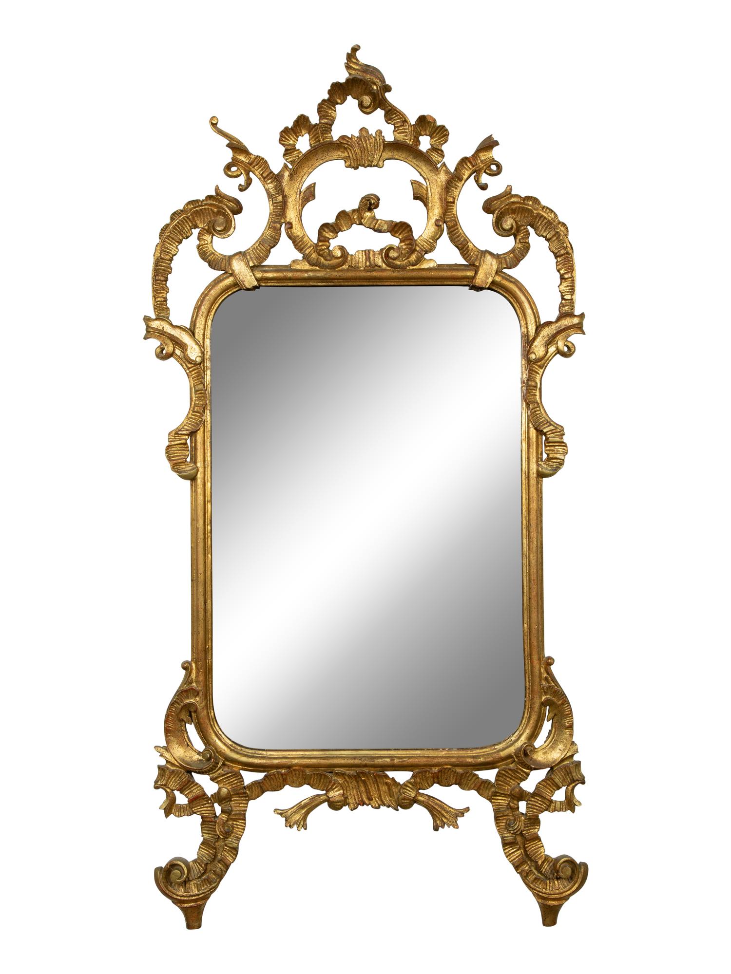 A Louis XV Style Giltwood Mirror — 20TH CENTURY