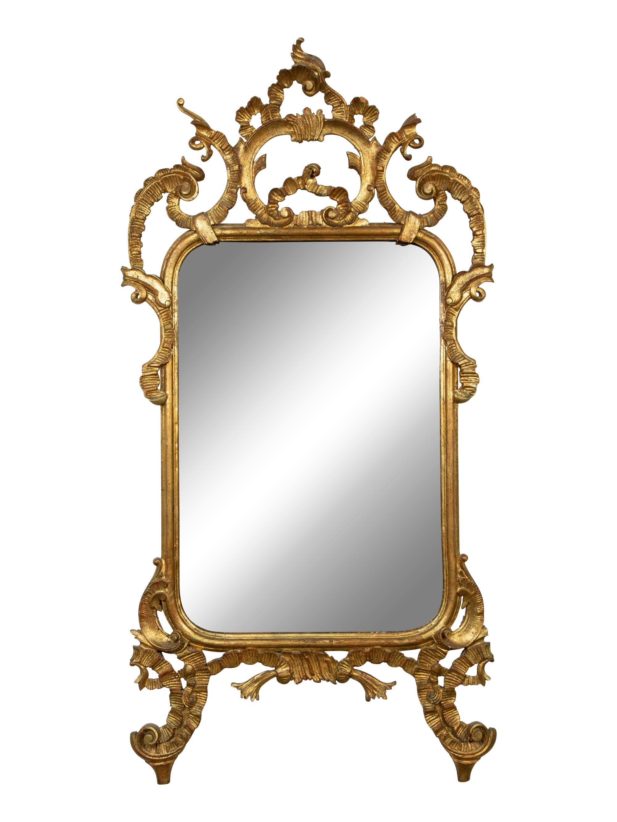 A Louis XV Style Giltwood Mirror — 20TH CENTURY