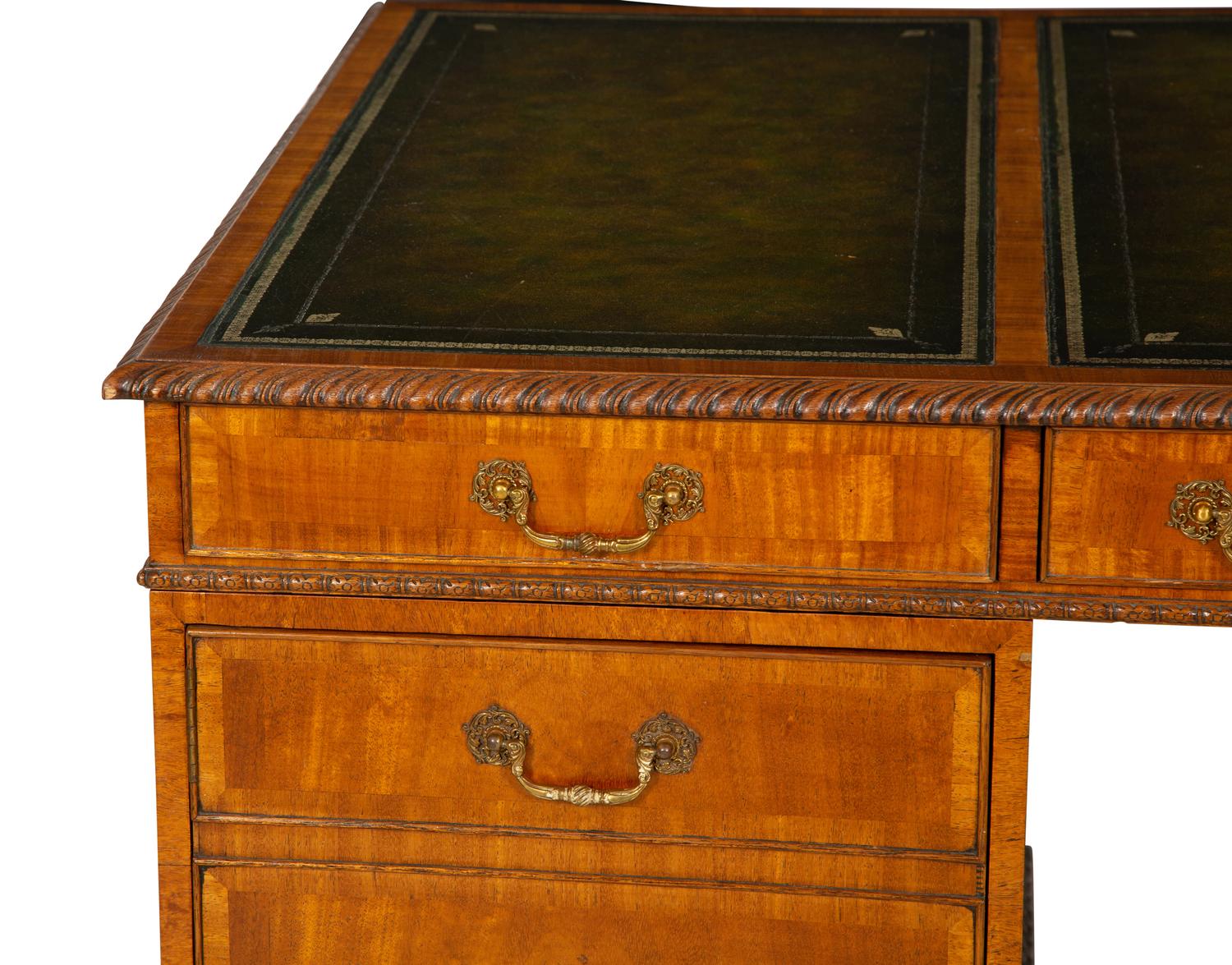 A George III Style Mahogany Partner's Desk
