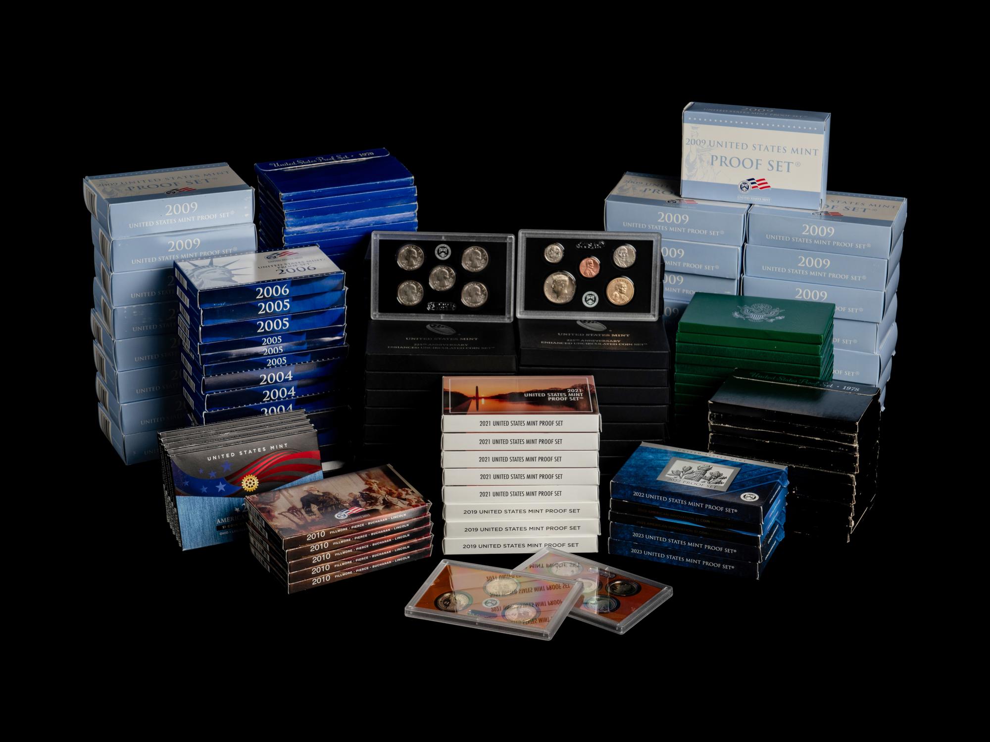 A Very Large Collection of U.S. Mint Issued Clad-Proof Sets