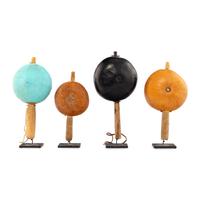 Pueblo Painted Gourd Rattles