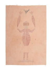 Memory Aide, Figure in Headdress with Bird