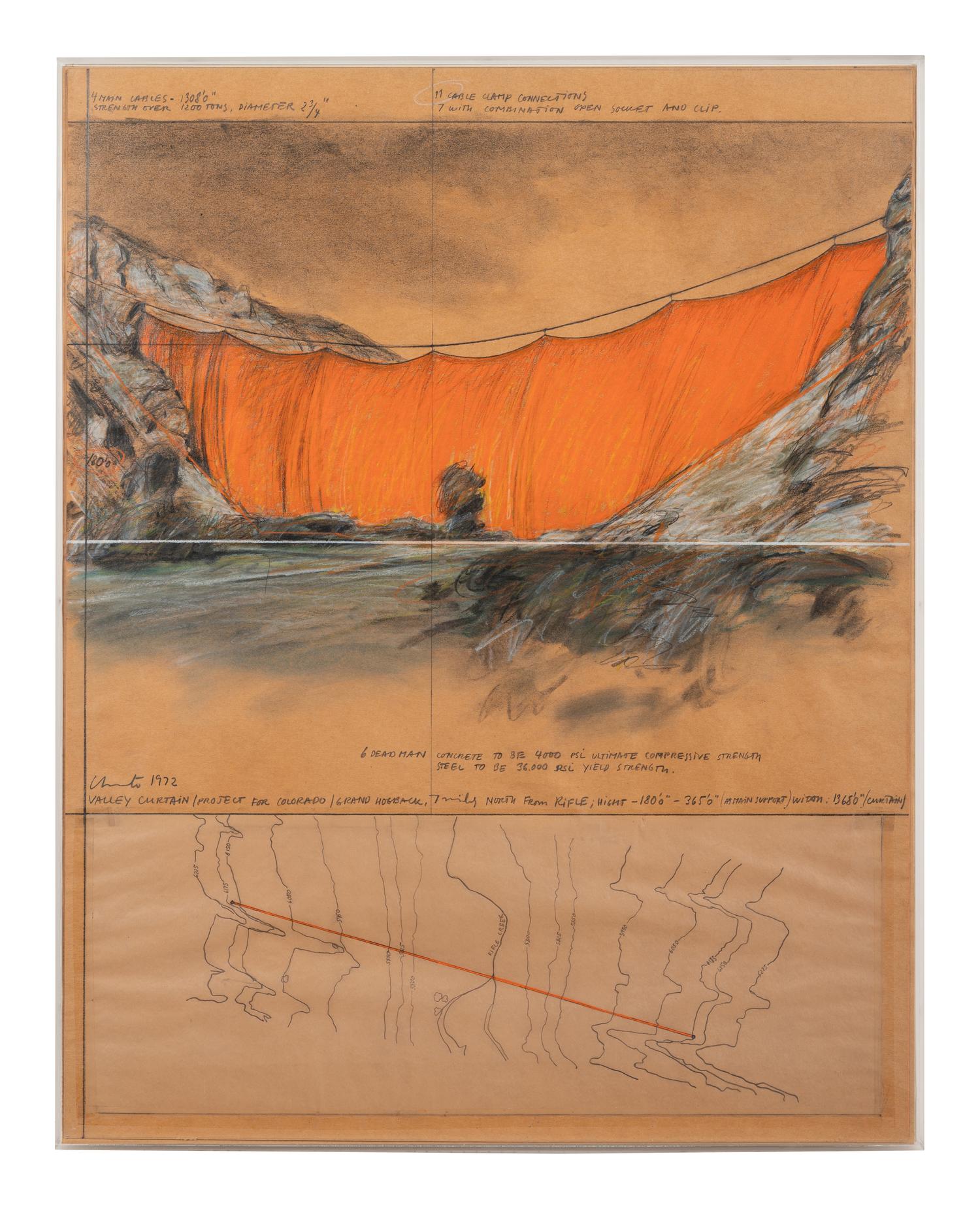 Valley Curtain |Project for Colorado| Grand Hoeback, 7 miles North from Rifle