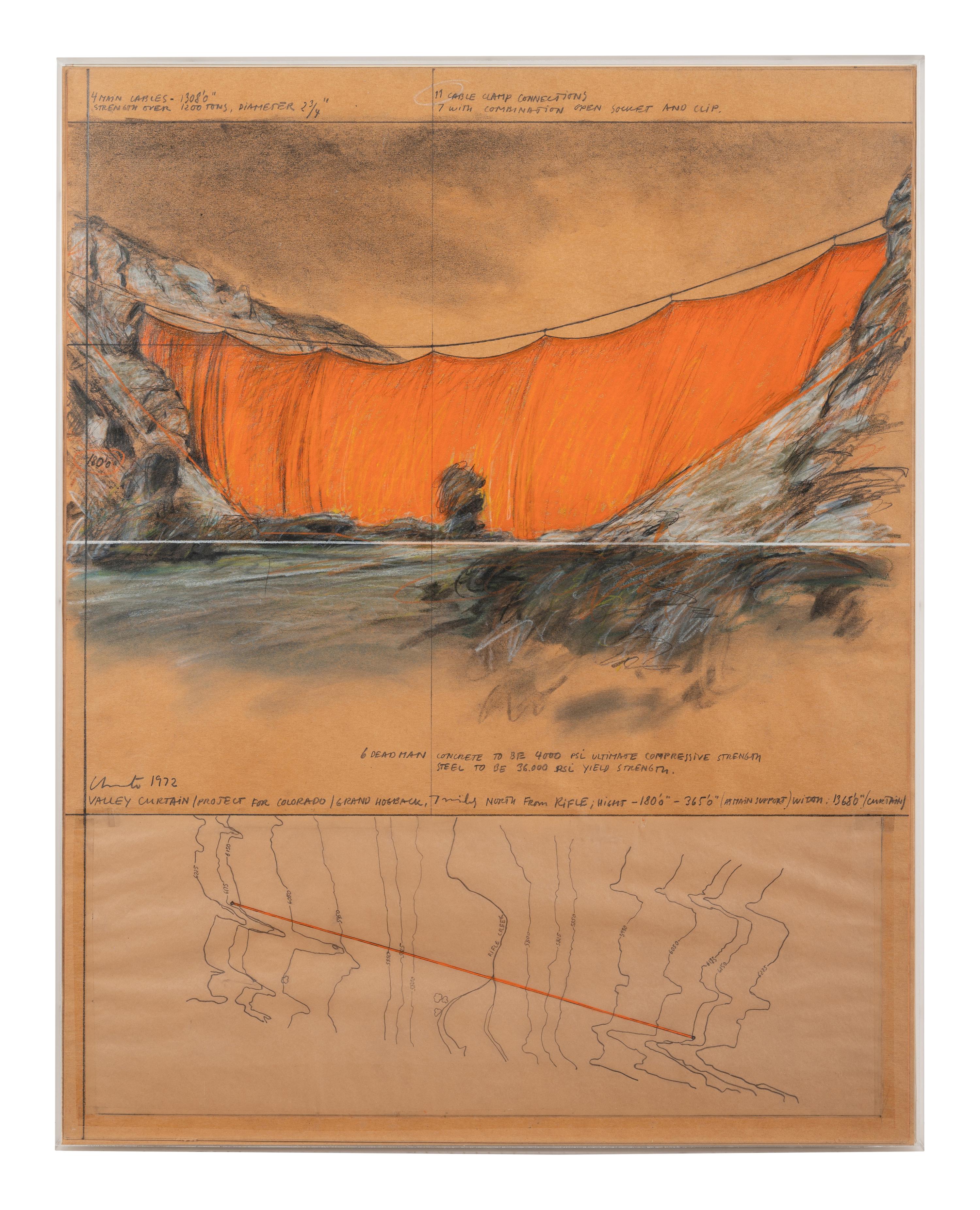 Valley Curtain |Project for Colorado| Grand Hoeback, 7 miles North from Rifle