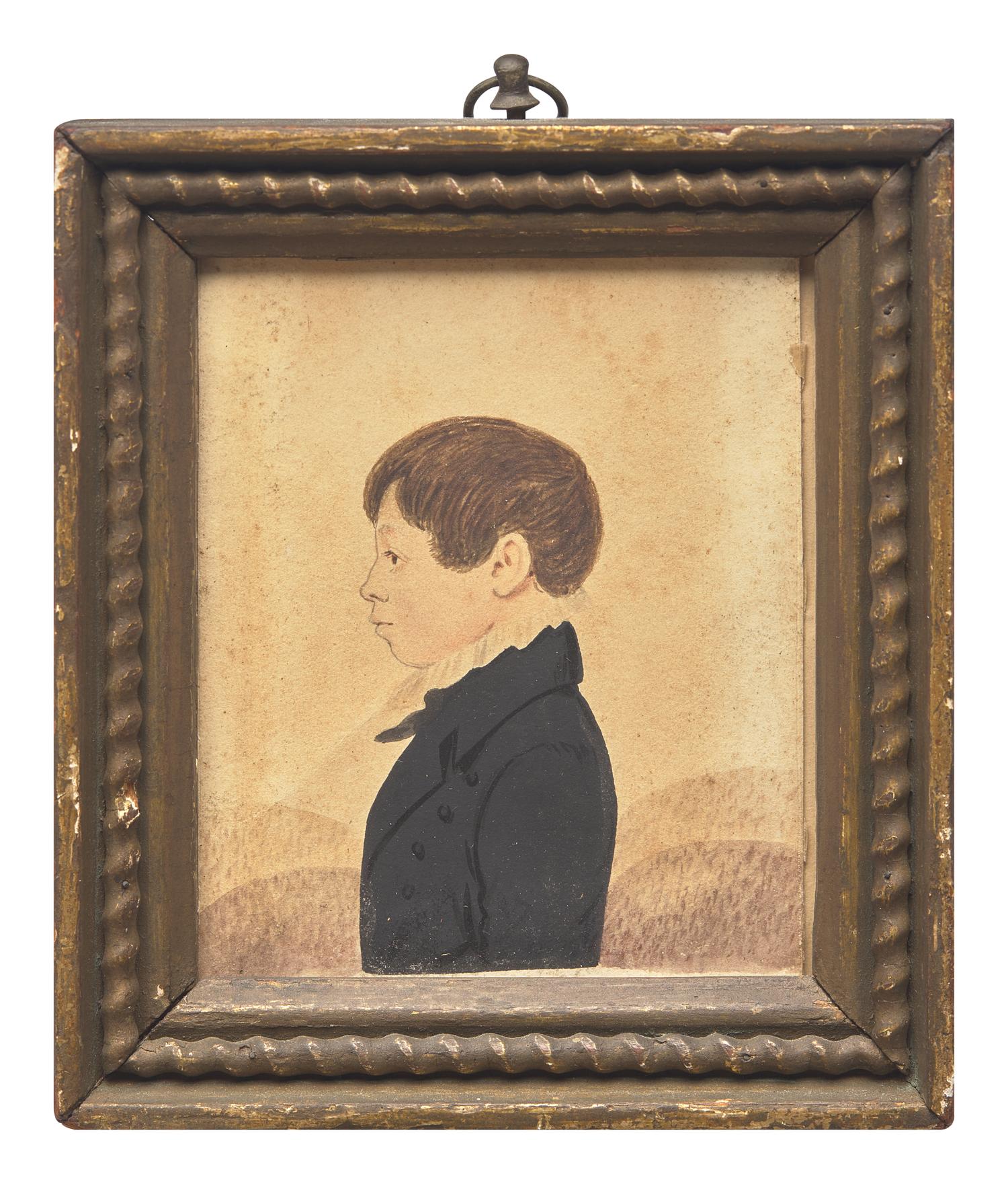 Attributed to Rufus Porter (1792-1884), Portrait Miniature of a Boy