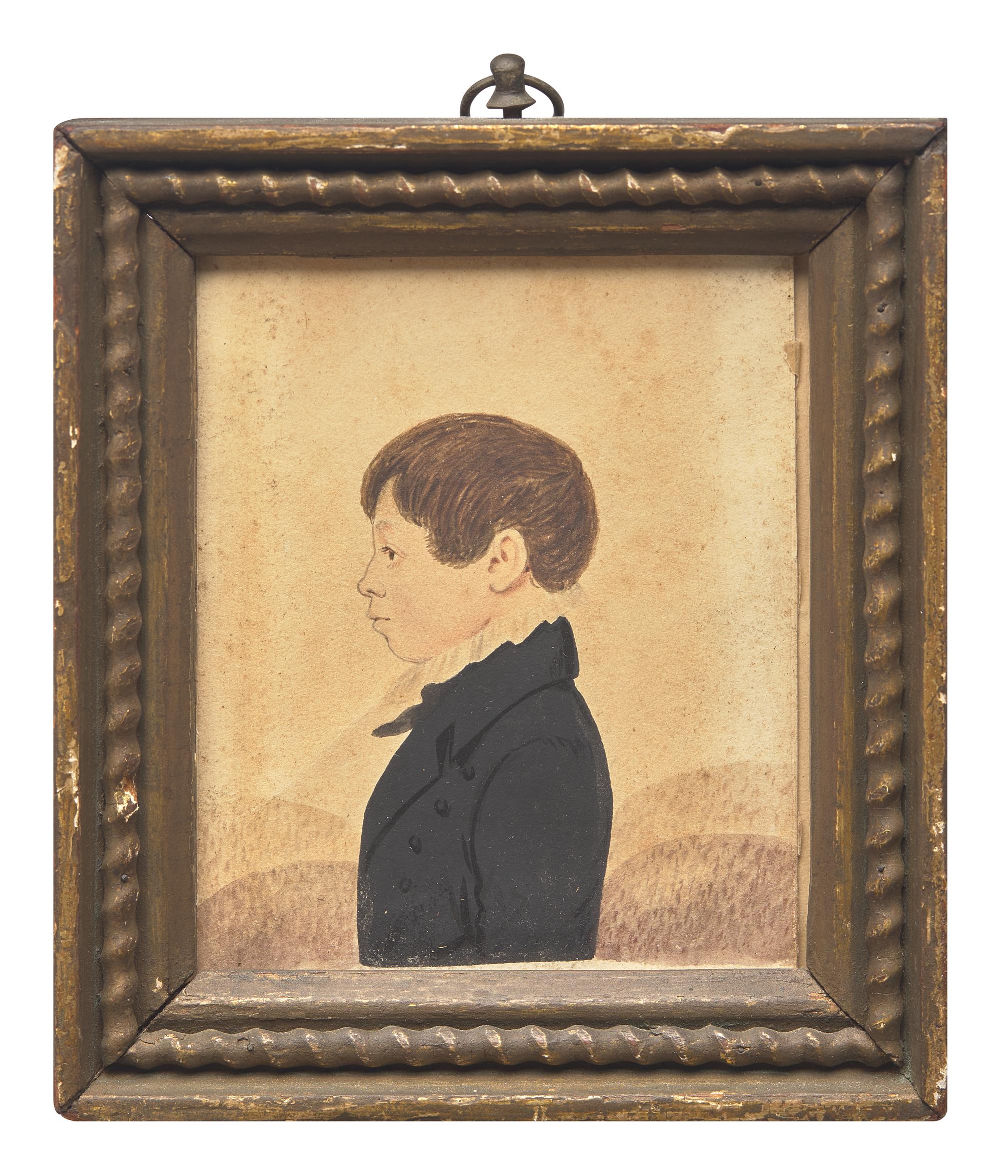 Attributed to Rufus Porter (1792-1884), Portrait Miniature of a Boy