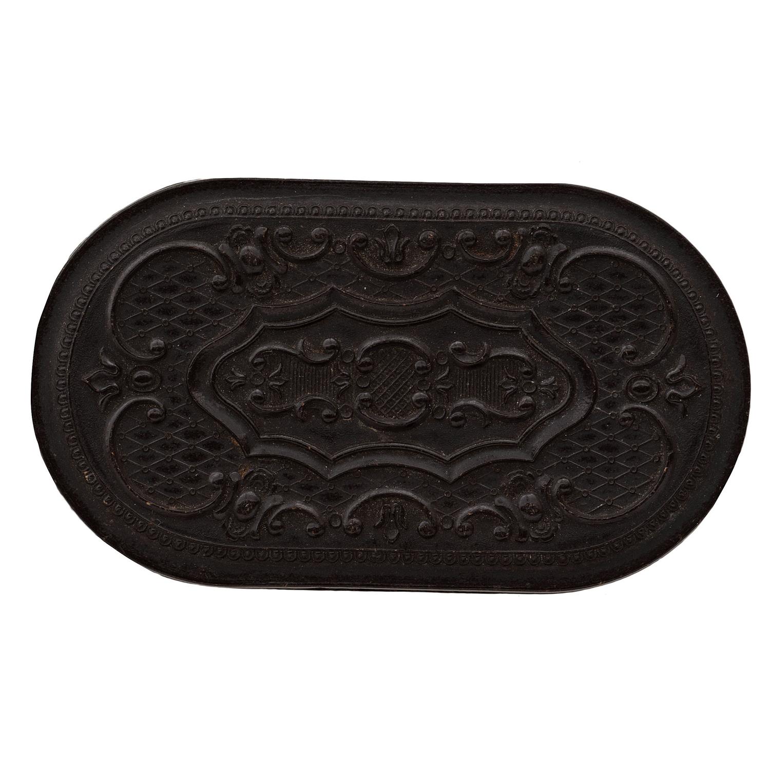 [EARLY PHOTOGRAPHY - UNION CASES]. A Very Rare geometric "double oreo" case containing tintype portraits of a man and woman [Berg 3-451/3-452].