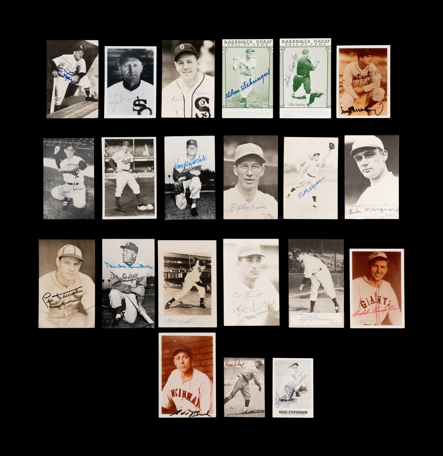 A Large Collection of Vintage Baseball Signed Autograph Postcards and Photos Including Hall of Famers and Notables (Beckett Authentication Services Pre Certified)