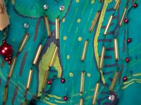 Zandra Rhodes, Painted Teal Silk Dress