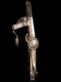 Navajo Stamped Silver Headstall